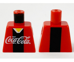 Torso Coca-Cola Logo with V-Neck Shirt and Black Stripe Pattern