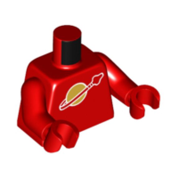 Torso Space Classic Moon Logo High on Torso Pattern, Inside with Ribs (second reissue) / Red Arms / Red Hands