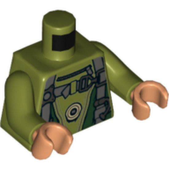 Torso SW Jumpsuit with Harness Pattern (Bistan) / Olive Green Arms / Nougat Hands
