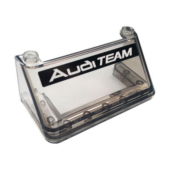 Windscreen 3 x 6 x 2 with 'Audi TEAM' on Black Background Pattern (Sticker) - Set 76897