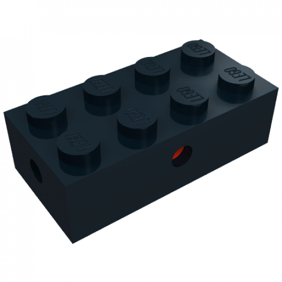 Brick, Modified 2 x 4 with Wheels Holder, Trans-Clear Bottom