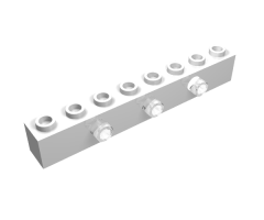 Electric, Light Brick 1 x 8 with 3 Front Light Prisms