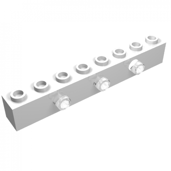 Electric, Light Brick 1 x 8 with 3 Front Light Prisms