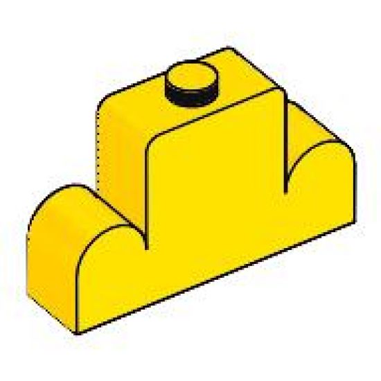 Brick, Modified 1 x 4 x 2 Center Stud Top