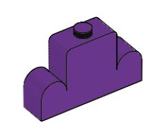 Brick, Modified 1 x 4 x 2 Center Stud Top