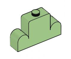 Brick, Modified 1 x 4 x 2 Center Stud Top