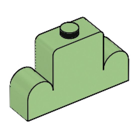 Brick, Modified 1 x 4 x 2 Center Stud Top