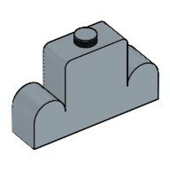 Brick, Modified 1 x 4 x 2 Center Stud Top
