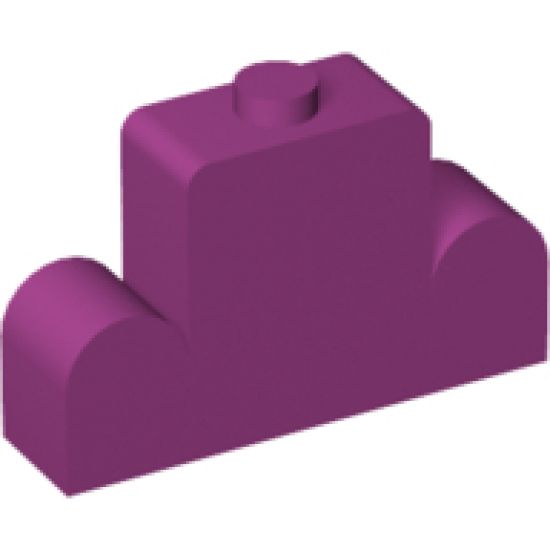 Brick, Modified 1 x 4 x 2 Center Stud Top