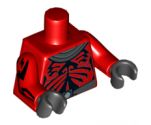 Torso SW Darth Maul Chest with Gray and Silver Collar and Belt Pattern / Printed Red Arms / Black Hands