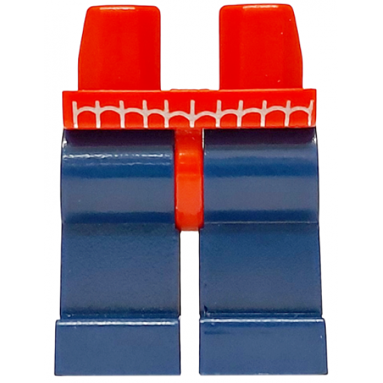 Hips and Dark Blue Legs with Spider-Man Webbing Pattern