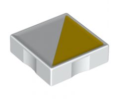 Duplo, Tile 2 x 2 with Shape Yellow Right Triangle Pattern