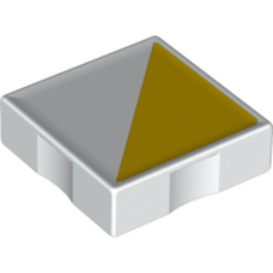 Duplo, Tile 2 x 2 with Shape Yellow Right Triangle Pattern