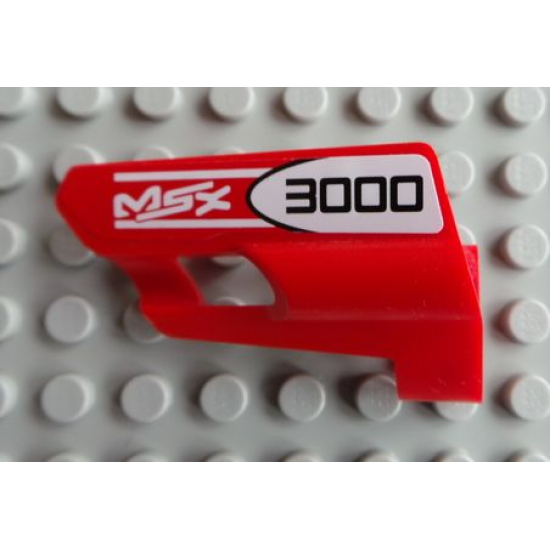 Technic, Panel Fairing #24 Small Short, Small Hole, Side B with 'MSX 3000' Pattern (Sticker) - Set 8682