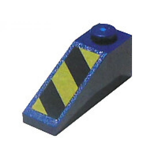 Slope 33 3 x 1 with Black and Yellow Danger Stripes Pattern Model Right (Sticker) - Set 7703
