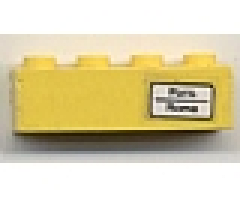 Brick 1 x 4 with 'Paris - Roma' Pattern (Sticker) - Set 7710/7818