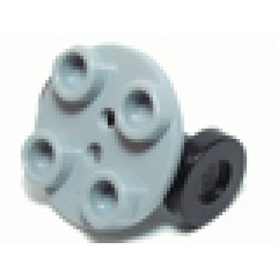 Plate, Round 2 x 2 Thin with Wheel Holder with Black Wheel Skateboard / Trolley (2655 / 2496)