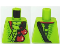 Torso Ninjago Snake with Dark Green Belt and Red Vials Pattern