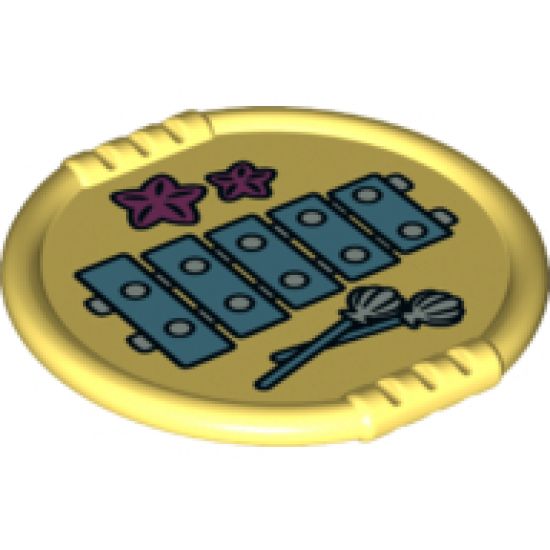 Duplo, Figure Wear & Utensil Disk with Xylophone, Shell Mallets and Starfish Pattern