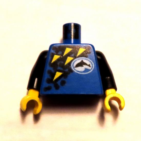 Torso Divers Dolphin Logo and Yellow Triangles Pattern / Black Arms / Yellow Hands
