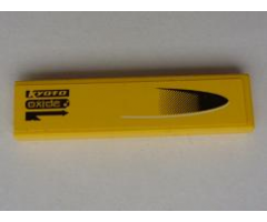 Tile 1 x 4 with 'Kyoto Oxide' and Intake Pattern Model Left Side (Sticker) - Set 8666