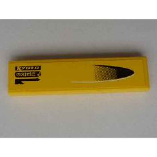 Tile 1 x 4 with 'Kyoto Oxide' and Intake Pattern Model Left Side (Sticker) - Set 8666