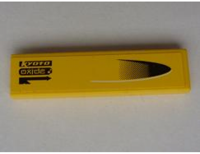 Tile 1 x 4 with 'Kyoto Oxide' and Intake Pattern Model Left Side (Sticker) - Set 8666