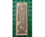 Brick 1 x 2 x 5 with Hieroglyphs, Bird on Top Pattern (Sticker) - Set 7326