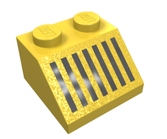 Slope 45 2 x 2 with Black Grille Pattern