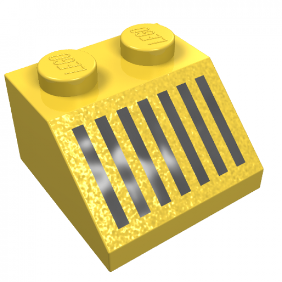 Slope 45 2 x 2 with Black Grille Pattern