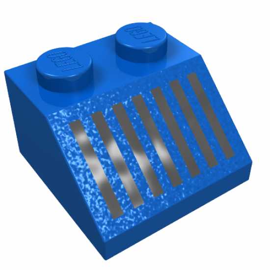 Slope 45 2 x 2 with Black Grille Pattern