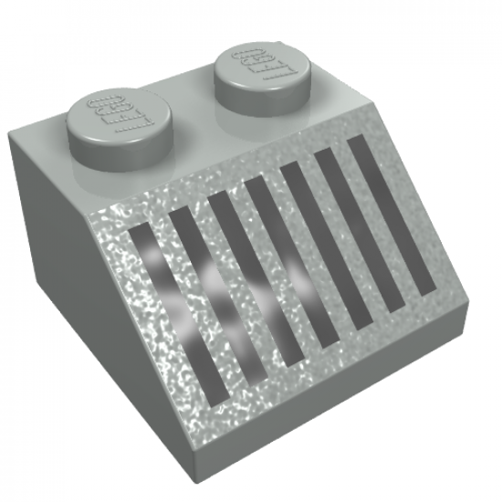 Slope 45 2 x 2 with Black Grille Pattern
