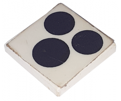 Tile 2 x 2 with 3 Black Circles, Stove Top Burners Pattern (Sticker) - Sets 6365 / 6372 / 6374