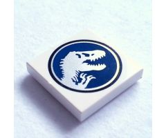 Tile 2 x 2 with Jurassic World Logo Pattern
