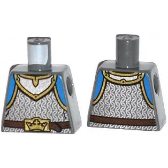 Torso Castle King's Knight Scale Mail, Crown Belt Pattern