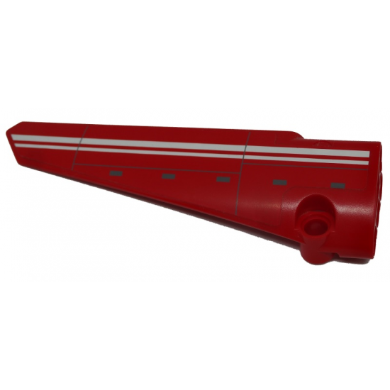 Technic, Panel Fairing # 5 Long Smooth, Side A with White Double Line Pattern (Sticker) - Set 9394