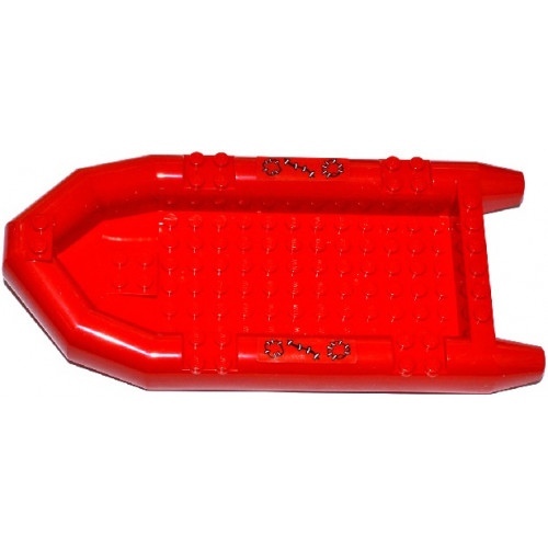 Boat Rubber Raft, Large with 3 Patches and Stitches Pattern on Both Sides (Stickers) - Set 60129