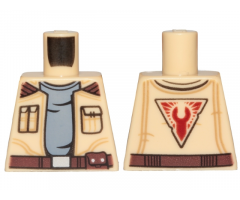 Torso SW Jacket with Pockets, Dark Brown Belt and Sand Blue Undershirt Pattern (Rowan)