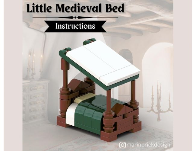 Little Medieval Bed - Lego castle moc