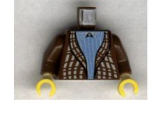 Torso Harry Potter Cardigan Sweater over Blue Striped Shirt Pattern / Brown Arms / Yellow Hands