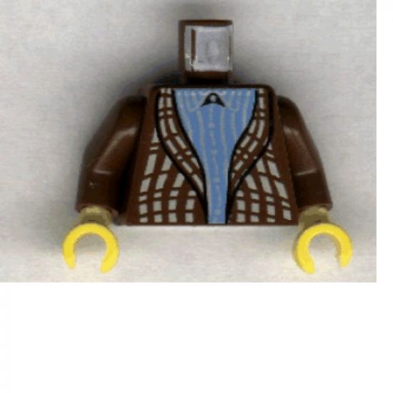 Torso Harry Potter Cardigan Sweater over Blue Striped Shirt Pattern / Brown Arms / Yellow Hands