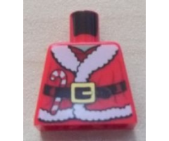 Torso Santa Jacket with Fur, Black Belt and Candy Cane Pattern