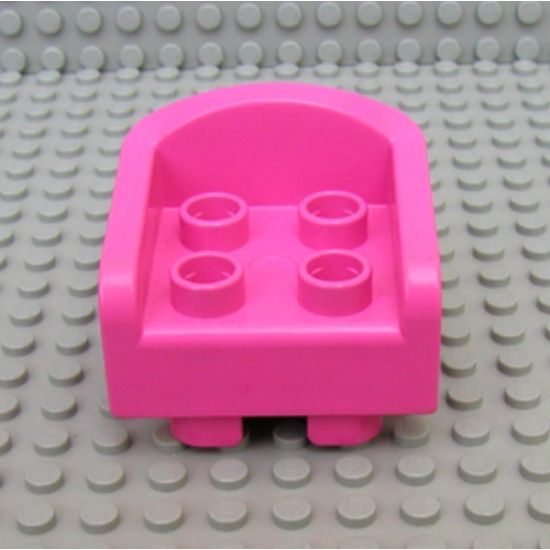 Duplo, Furniture Chair with 4 Studs, Curved Back and Feet
