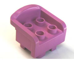 Duplo, Furniture Chair with 4 Studs, Curved Back and Feet