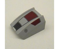 Slope, Curved 2 x 2 Lip with Dark Red Panels, Black Grille, SW Republic Insignia Pattern