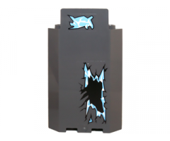Panel 3 x 3 x 6 Corner Wall without Bottom Indentations with Ice Cracks and Hole Pattern (Stickers) - Set 70147