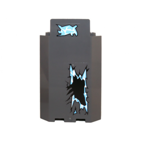 Panel 3 x 3 x 6 Corner Wall without Bottom Indentations with Ice Cracks and Hole Pattern (Stickers) - Set 70147