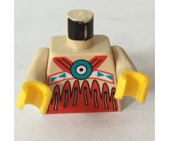 Torso Western Indians Red on Bottom and Fringe Pattern / Tan Arms / Yellow Hands