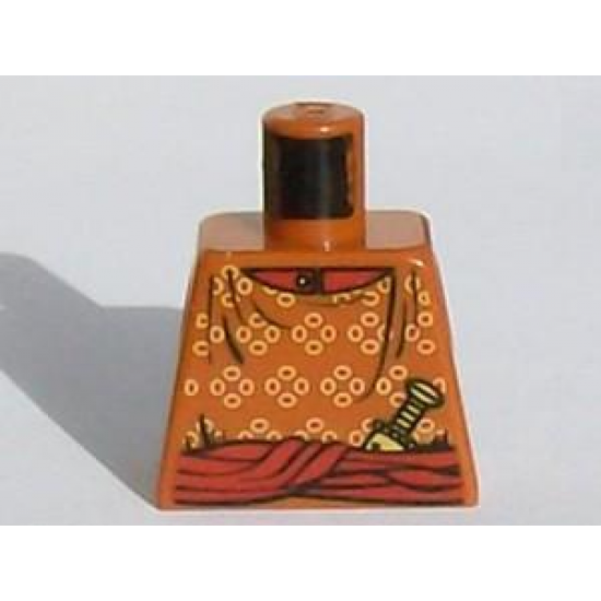 Torso Adventurers Orient Yellow Spots, Sash, Knife, Collar Pattern