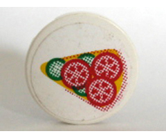 Tile, Round 2 x 2 with Pizza Slice Pattern (Sticker) - Sets 5875 / 5876